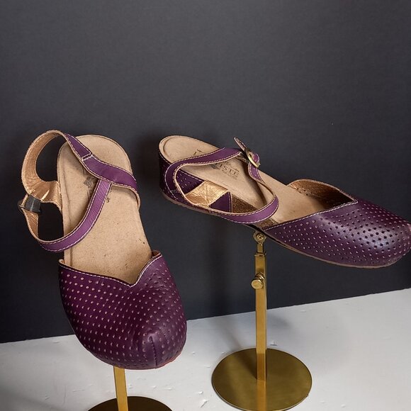 Spring Step L'artiste Lizzie-PR Purple Size 38/7.5 Buckle leather upper sandals - Picture 2 of 8